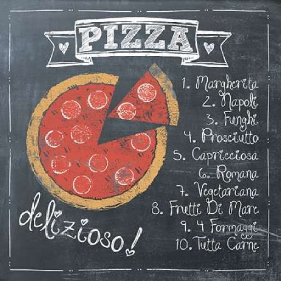 Posterazzi Pizza Canvas Art - Jo Moulton (24 x 24)