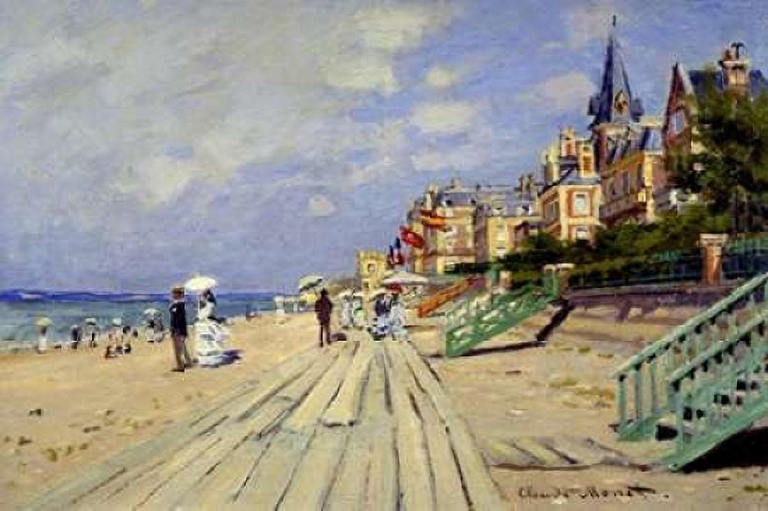 Posterazzi Plage de Trouville Canvas Art - Claude Monet (20 x 28)