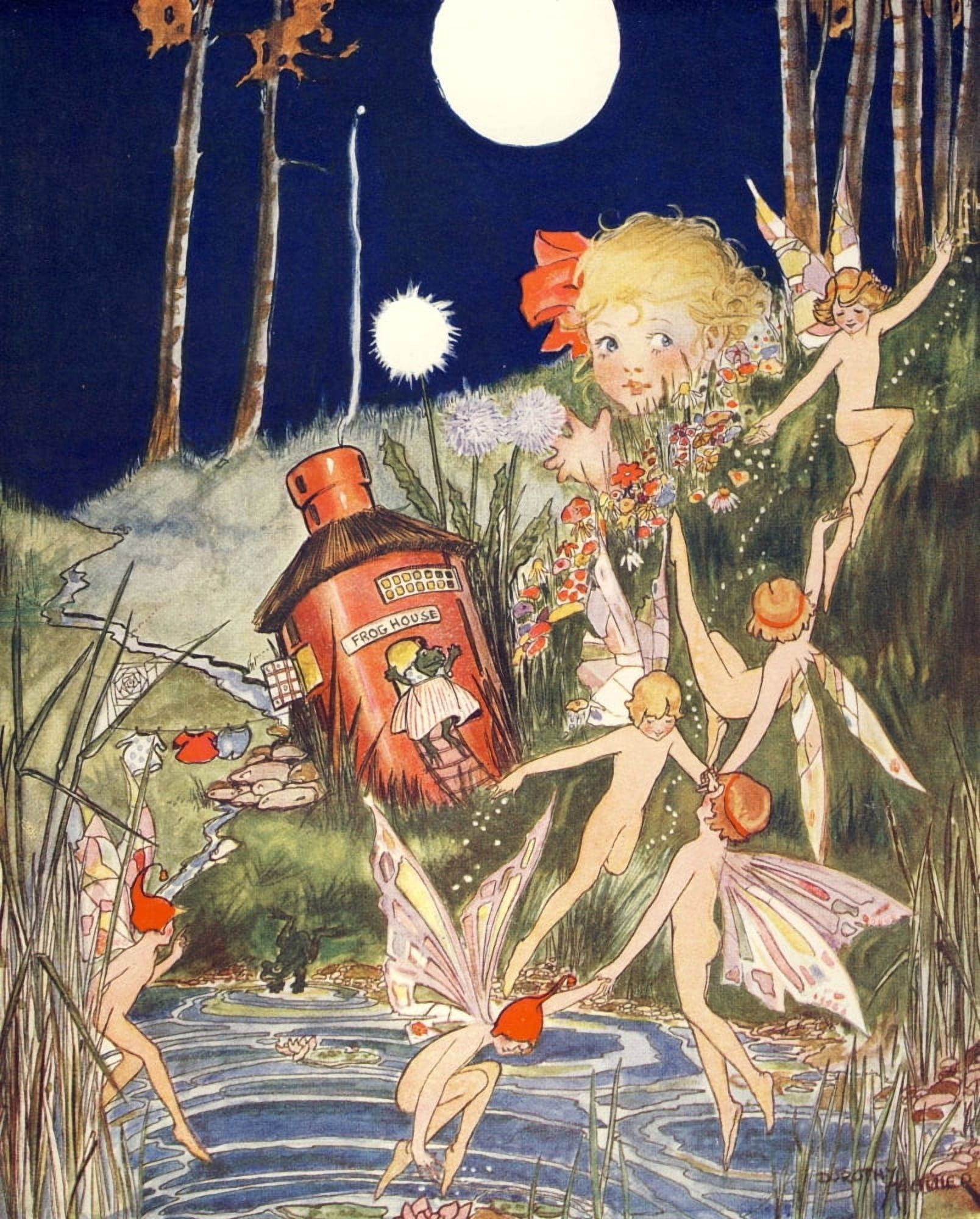Posterazzi Playbox Annual 1918 Fairies Canvas Art - Unknown (24 x 36)