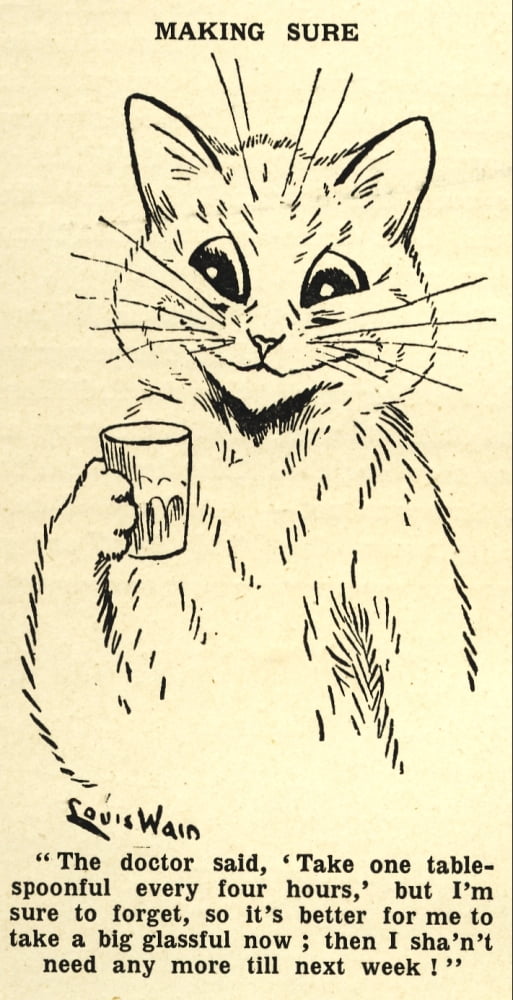 Posterazzi Playbox Annual 1918 Making sure Canvas Art - Louis Wain (24 x 36)