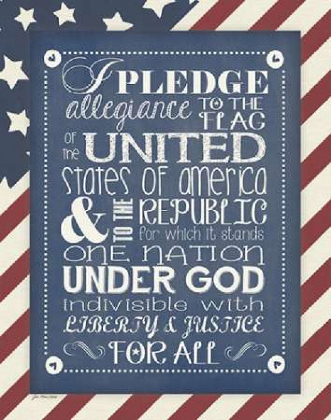 Posterazzi Pledge of Allegiance Canvas Art - Jo Moulton (22 x 28)