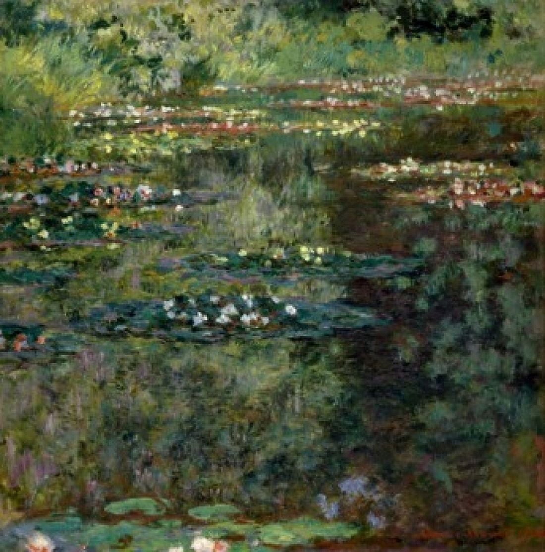 Posterazzi Pond with Water Lilies (Etang aux Nympheas) 1904 Claude Monet (1840-1926French) Canvas Art - Claude Monet (24 x 36)