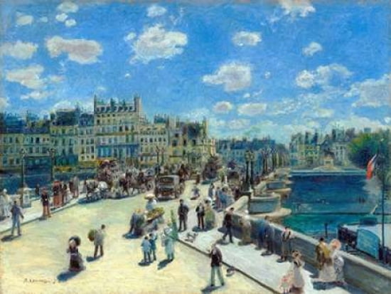 Posterazzi Pont Neuf Paris Canvas Art - Pierre-Auguste Renoir (22 x 28)