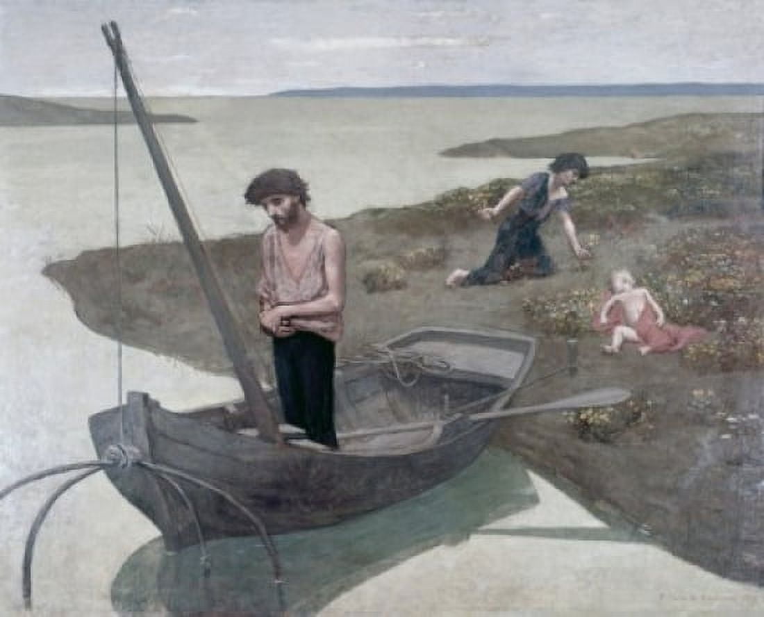 Posterazzi The Poor Fisherman Sd1881 Pierre Puvis de Chavannes (1824-1898 French) Oil On Canvas Musee du Louvre Paris France Canvas Art - Pierre Puvis de Chavannes (24 x 36)