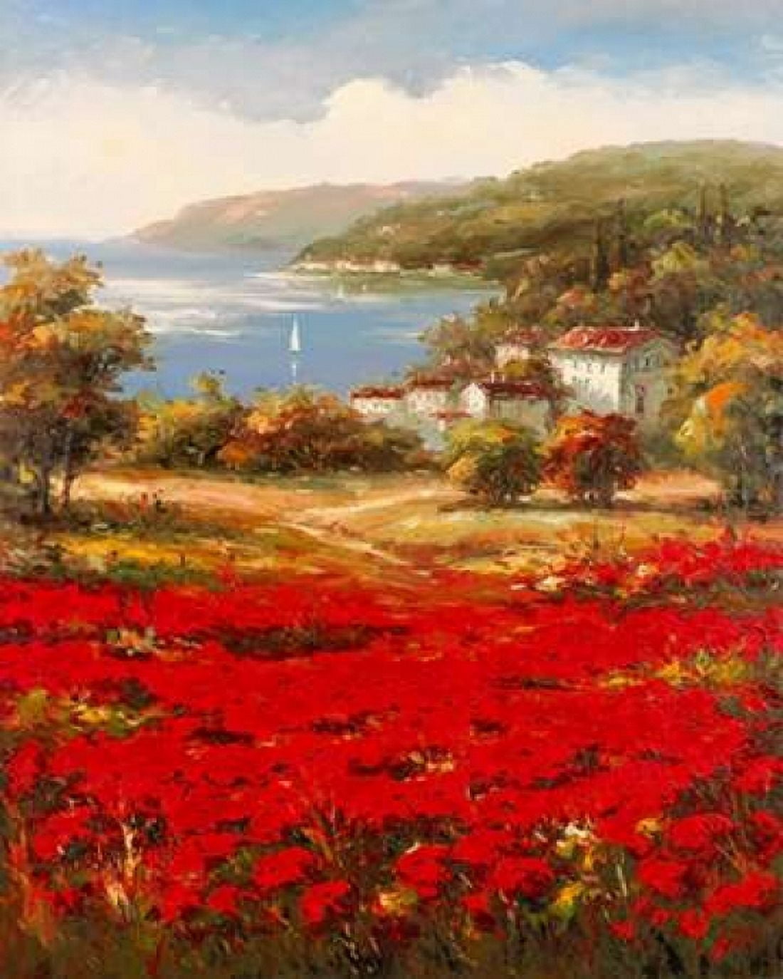 Posterazzi Poppy Harbor Canvas Art - Marino (24 x 30)