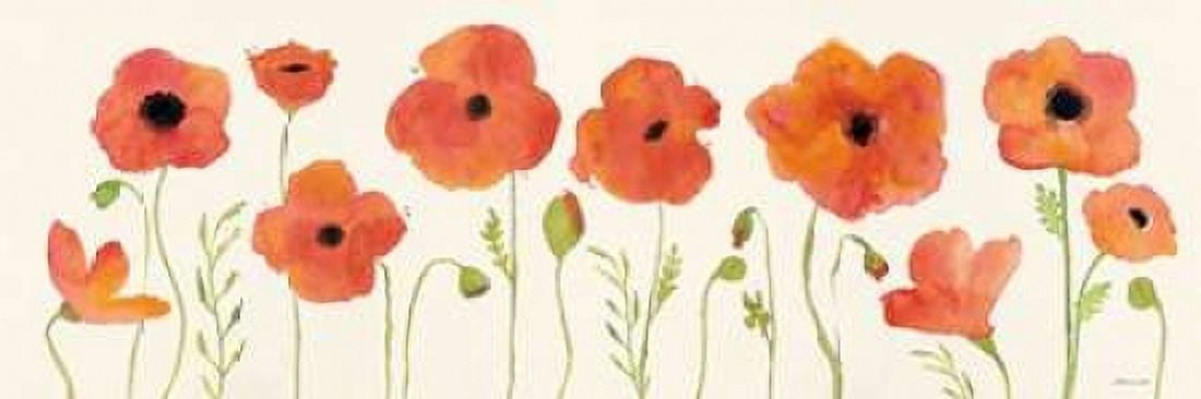 Posterazzi Poppy Row Canvas Art - Stephanie Marrott (12 x 36)