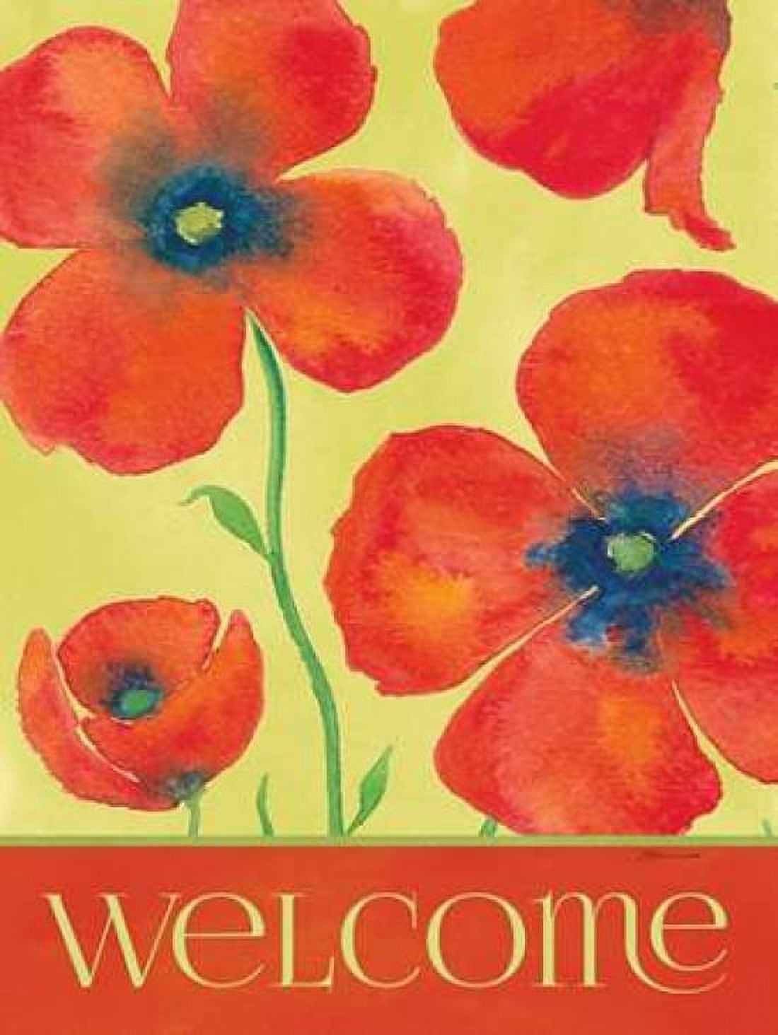 Posterazzi Poppy Welcome Canvas Art - Stephanie Marrott (18 x 24)
