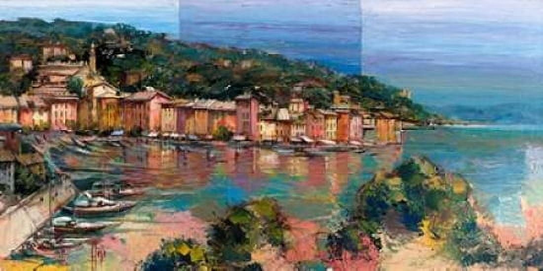 Posterazzi Portofino destate Canvas Art - Luigi Florio (24 x 48)