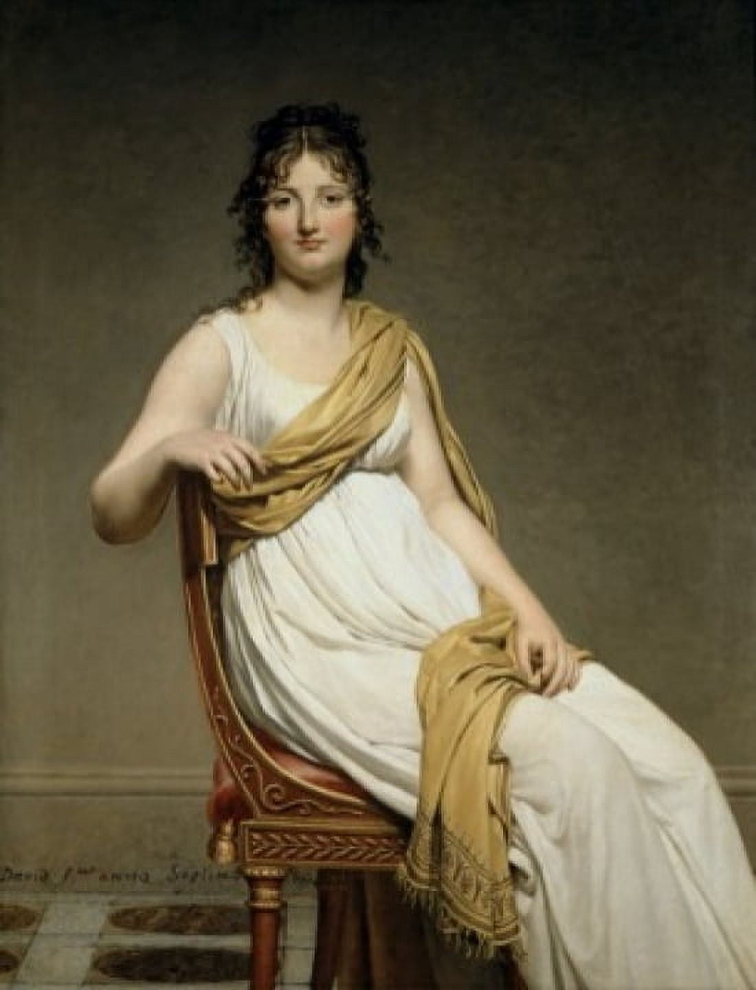 Posterazzi Portrait of Madame Verninac  1798-99 Jacques-Louis David (1748-1825French)  Musee du Louvre Paris Canvas Art - Jacques-Louis David (24 x 36)