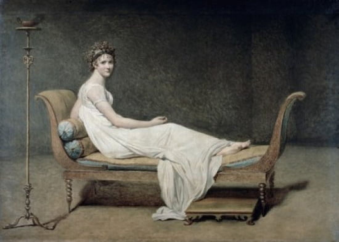 Posterazzi Portrait of Mrs Recamier  (Portrait de Madame Recamier) 1800  Jacques-Louis David (1748-1825French)  Musee du Louvre Paris Canvas Art - Jacques-Louis David (24 x 36)