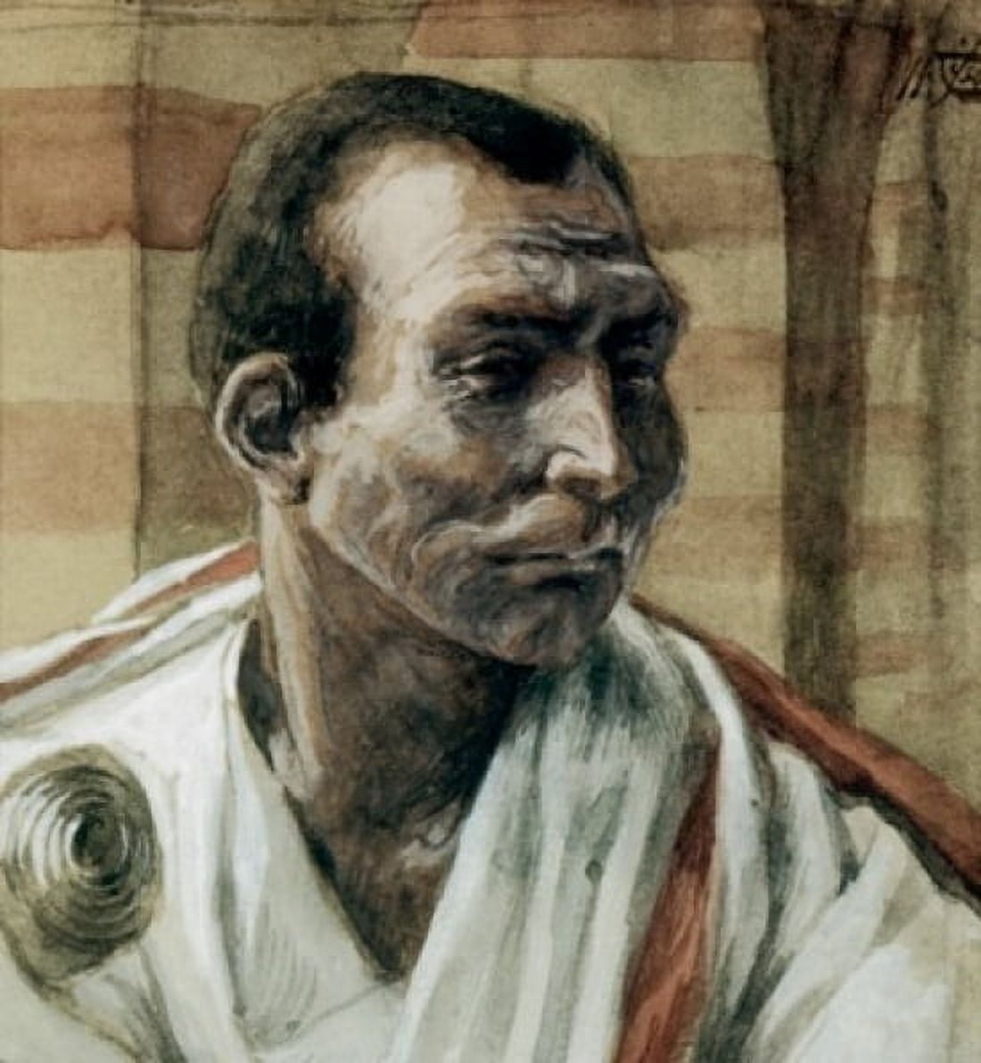Posterazzi Portrait Of Pontius Pilate James Tissot (1836-1902 French) Canvas Art - James Tissot (24 x 36)