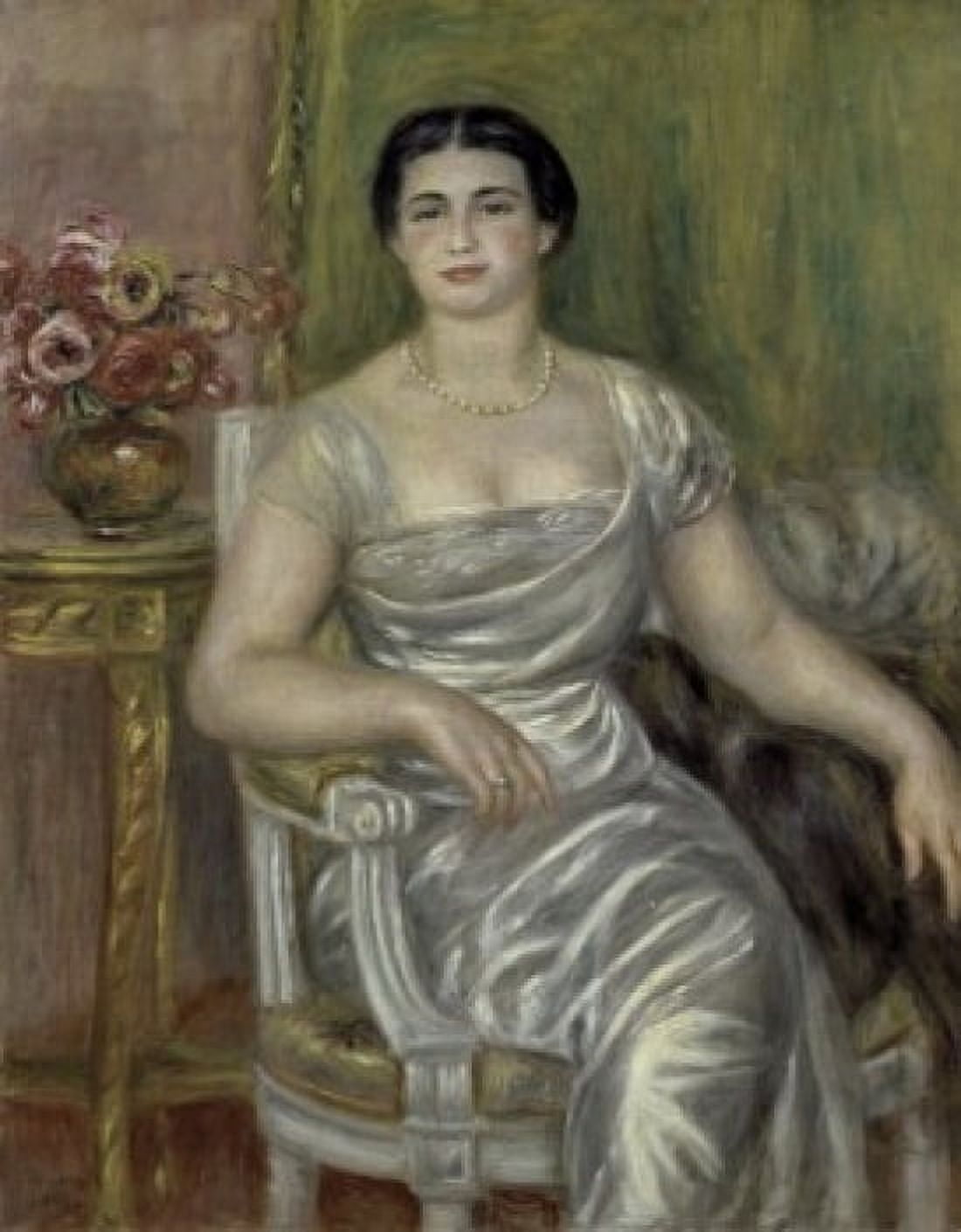 Posterazzi Portrait of the Poetess Alice Valliere Pierre-Auguste Renoir (1841-1919French) Petit Palais Geneva Canvas Art - Pierre-Auguste Renoir (24 x 36)