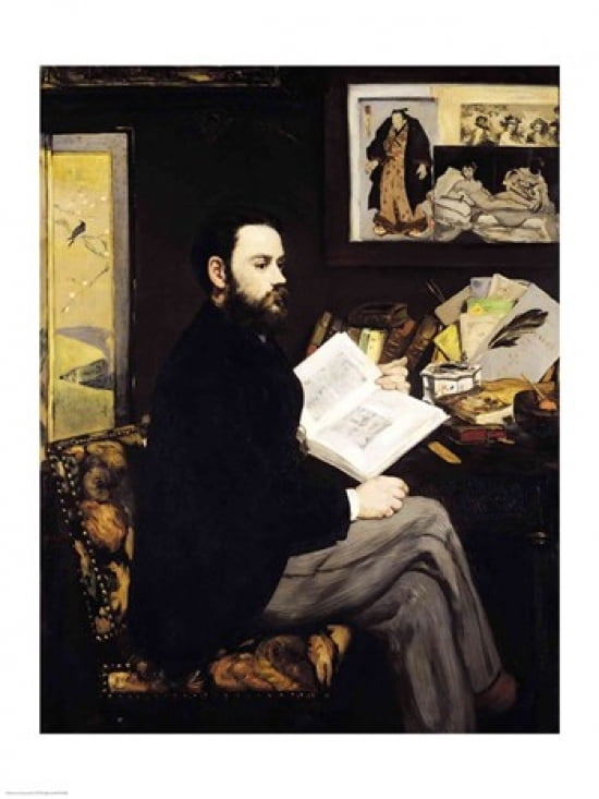 Posterazzi Portrait of Emile Zola Canvas Art - Edouard Manet (24 x 36)