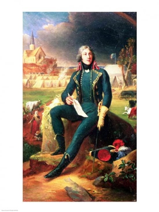 Posterazzi Portrait of General Louis-Lazare Hoche Canvas Art - Francois Gerard (24 x 36)