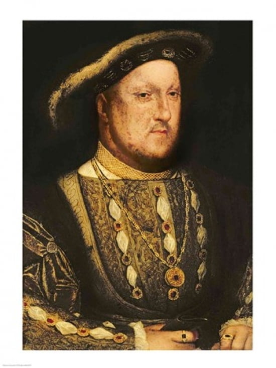 Posterazzi Portrait of Henry VIII Canvas Art - Hans Holbein (24 x 36)