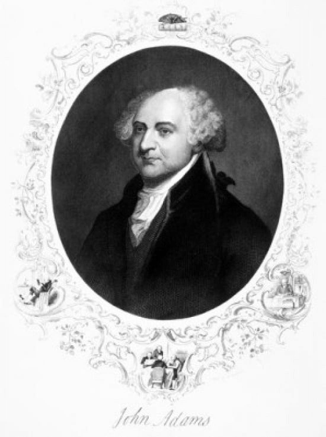 Posterazzi Portrait of John Adams (1735-1826)  2nd president of the USA  illustration Canvas Art -  (24 x 36)
