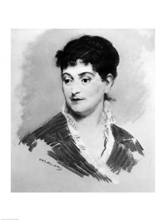 Posterazzi Portrait of Madame Emile Zola 1874 Canvas Art - Edouard Manet (24 x 36)