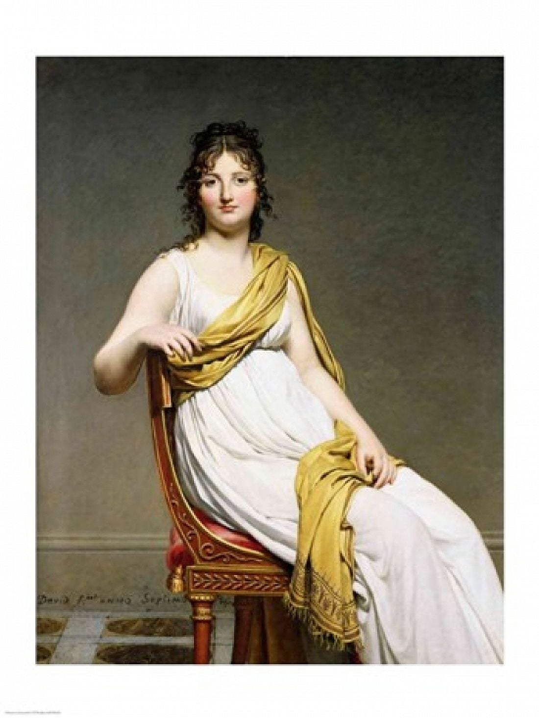 Posterazzi Portrait of Madame Raymond de Verninac Canvas Art - Jacques-Louis David (24 x 36)