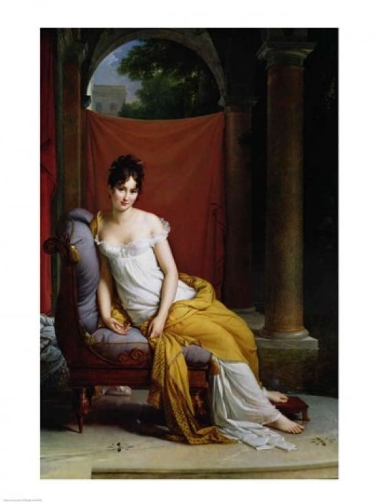 Posterazzi Portrait of Madame Recamier Canvas Art - Francois Gerard (24 x 36)