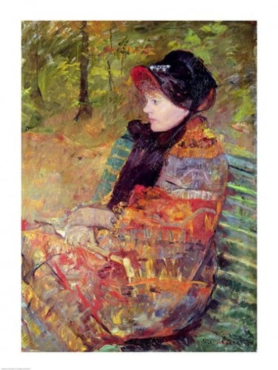 Posterazzi Portrait of Mlle C Lydia Cassatt 1880 Canvas Art - Mary Cassatt (24 x 36)