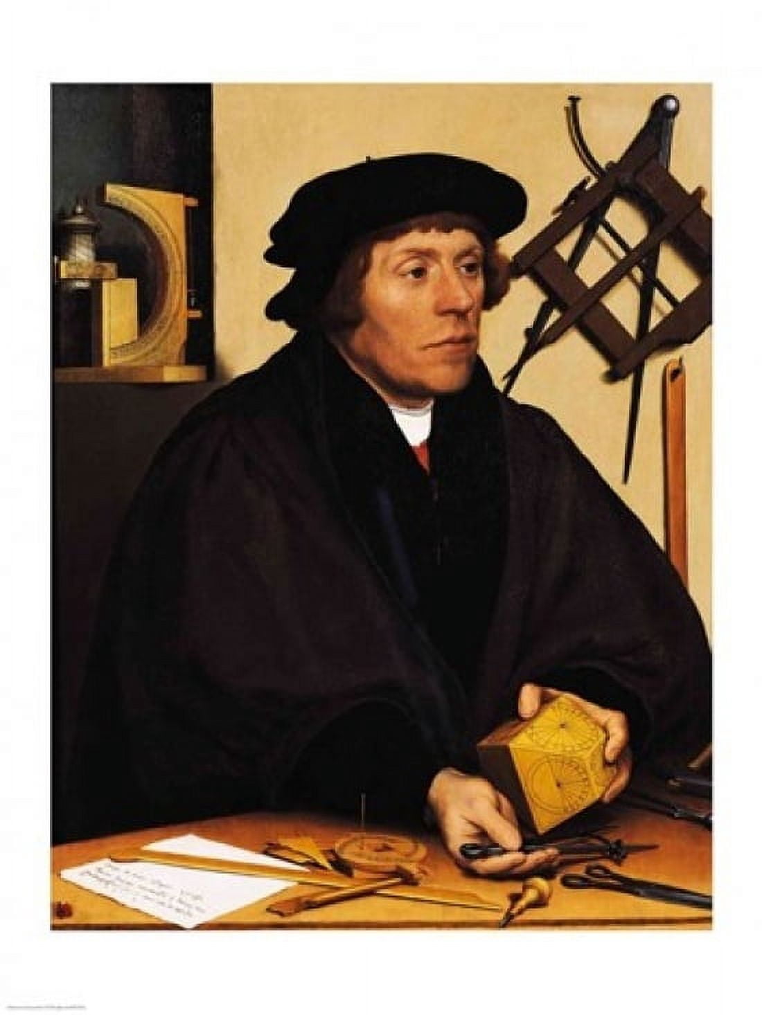 Posterazzi Portrait of Nicholas Kratzer Canvas Art - Hans Holbein (24 x 36)