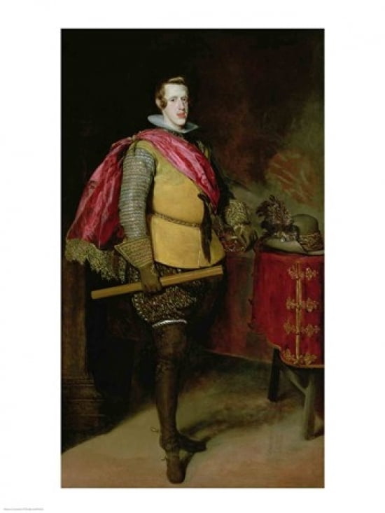 Posterazzi Portrait of Philip IV of Spain Canvas Art - Diego Velazquez (24 x 36)