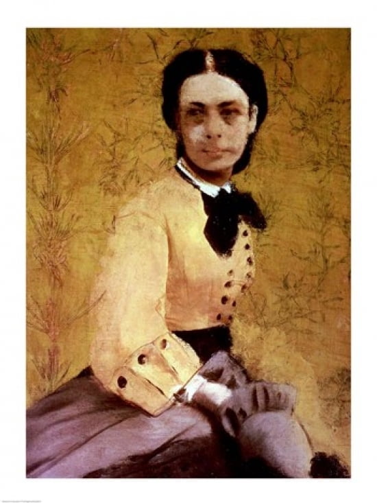 Posterazzi Portrait of Princess Pauline de Metternich c1865 Canvas Art - Edgar Degas (24 x 36)
