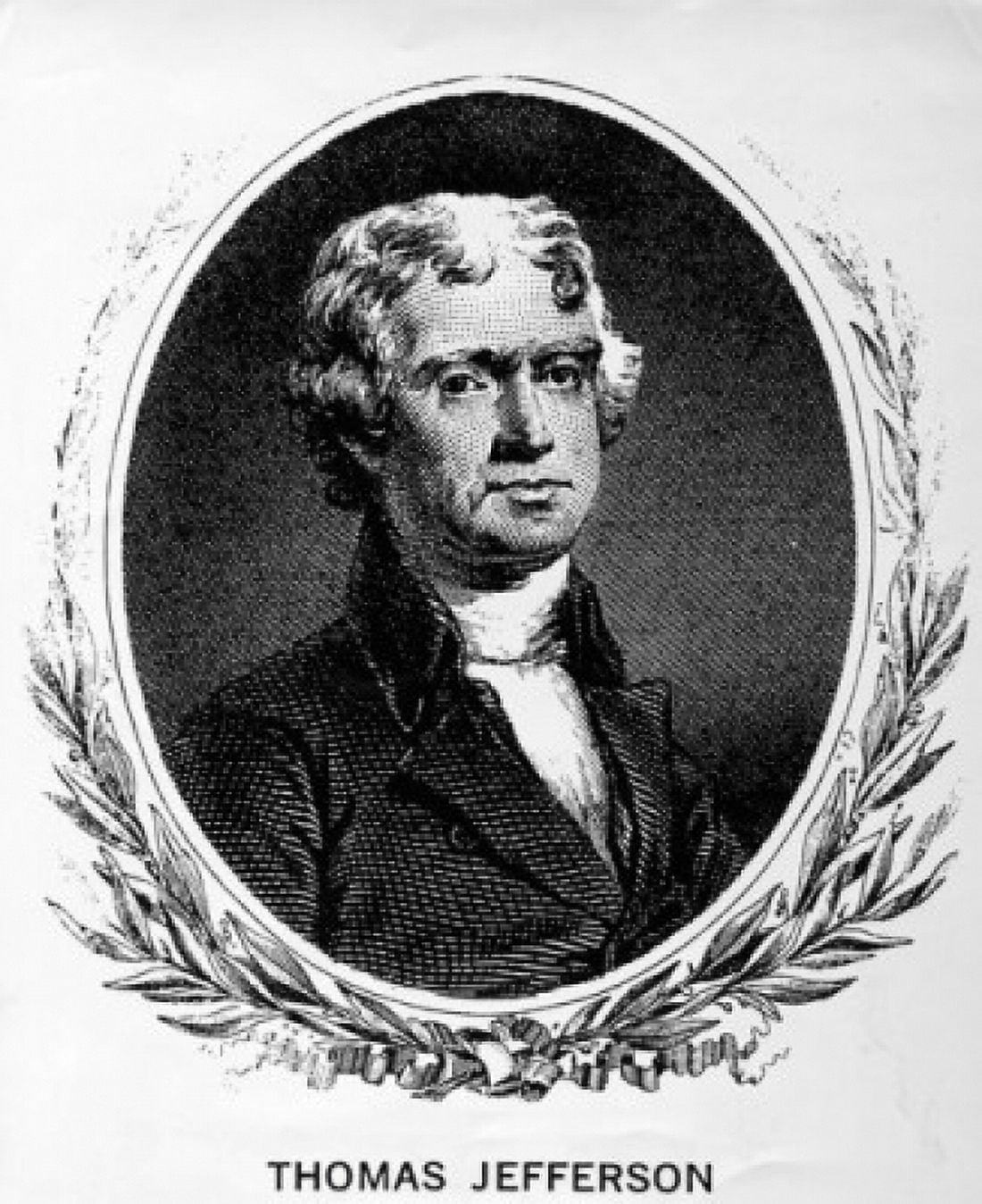 Posterazzi Portrait of Thomas Jefferson  engraving Canvas Art -  (24 x 36)