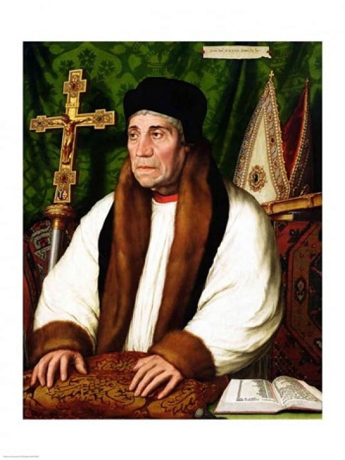 Posterazzi Portrait of William Warham Archbishop of Canterbury 1527 Canvas Art - Hans Holbein (24 x 36)