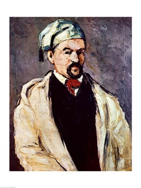 Posterazzi Portrait of a Man in a Blue Cap Canvas Art - Paul Cezanne (24 x 36)
