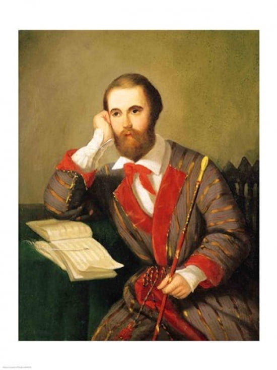 Posterazzi Portrait of a Man presumed to be Charles Gounod Canvas Art - Louis-Leopold Boilly (24 x 36)
