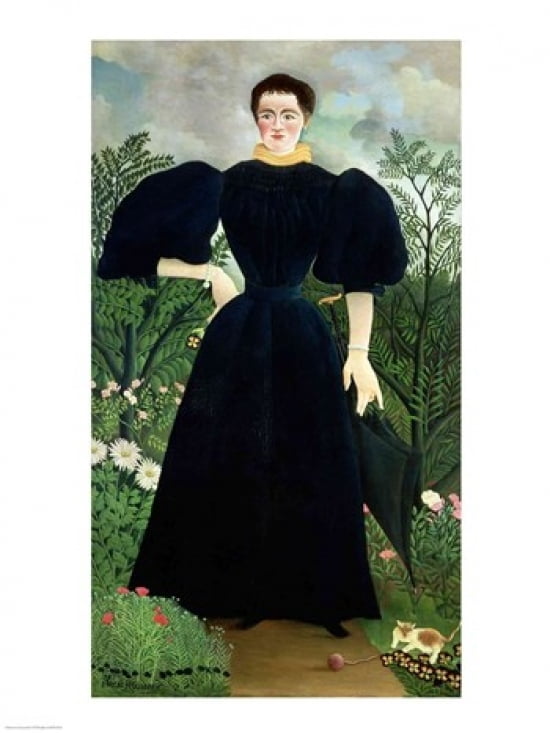 Posterazzi Portrait of a Woman Canvas Art - Henri Rousseau (24 x 36)