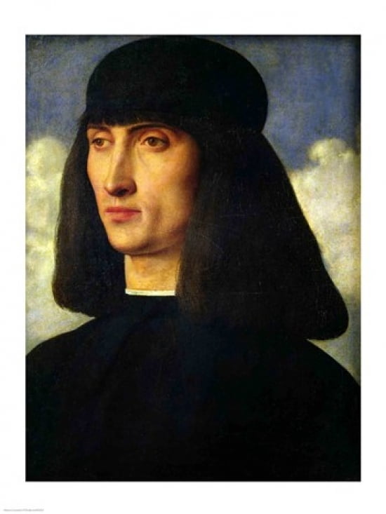 Posterazzi Portrait of a Young Man Canvas Art - Giovanni Bellini (24 x 36)