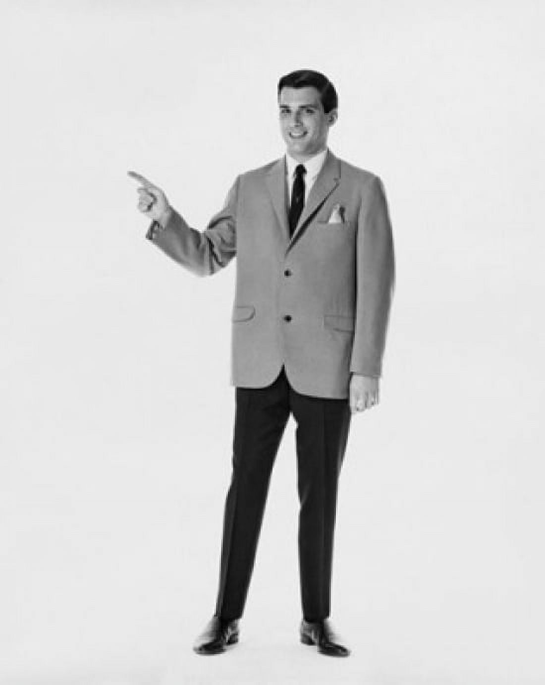 Posterazzi Portrait of a businessman pointing sideways Canvas Art - (24 x 36)