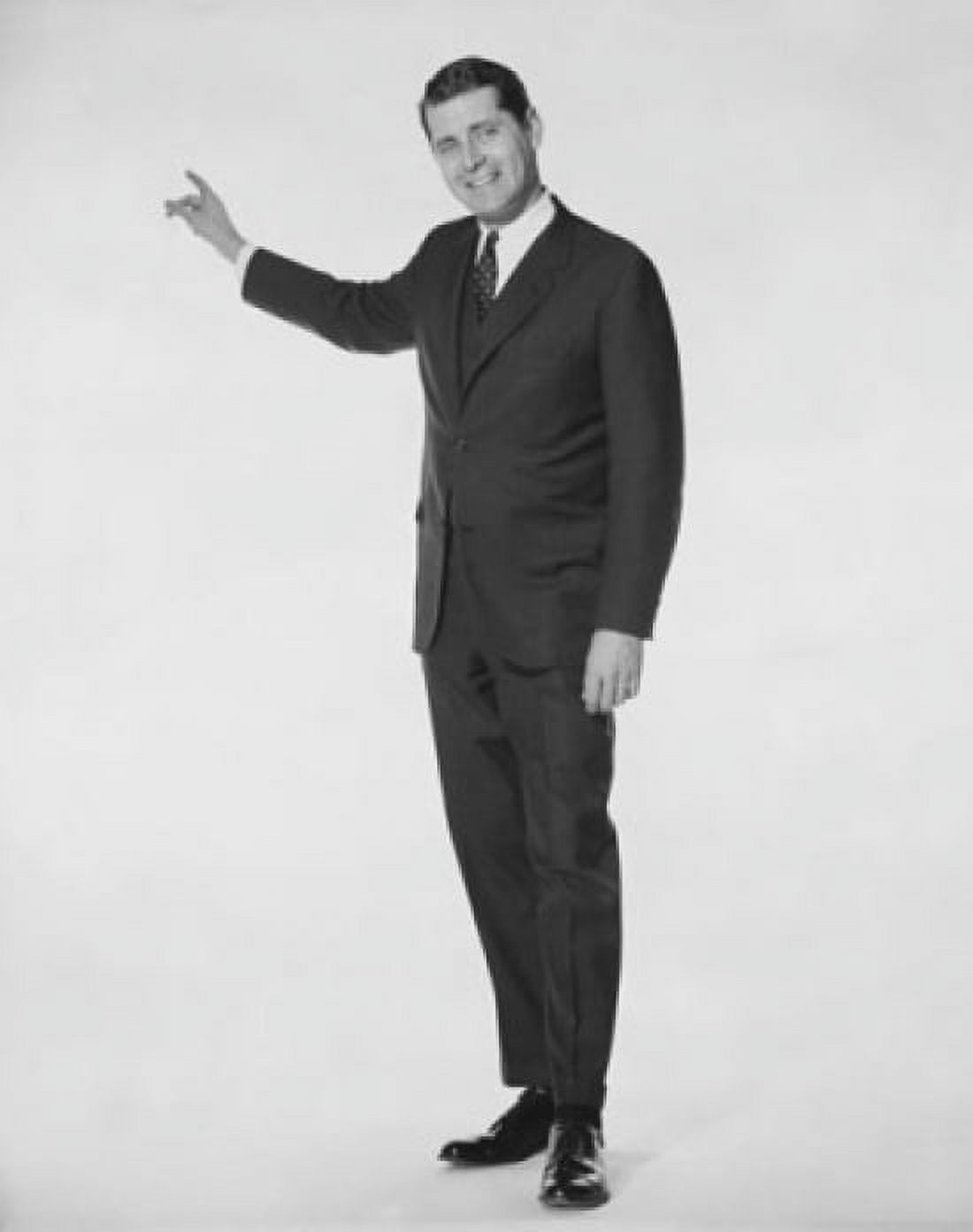 Posterazzi Portrait of a businessman pointing sideways Canvas Art - (24 x 36)