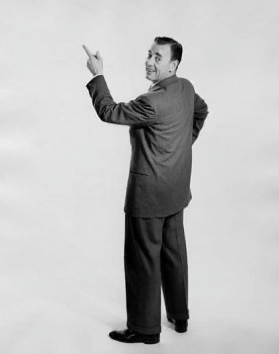 Posterazzi Portrait of a businessman pointing upwards Canvas Art - (24 x 36)