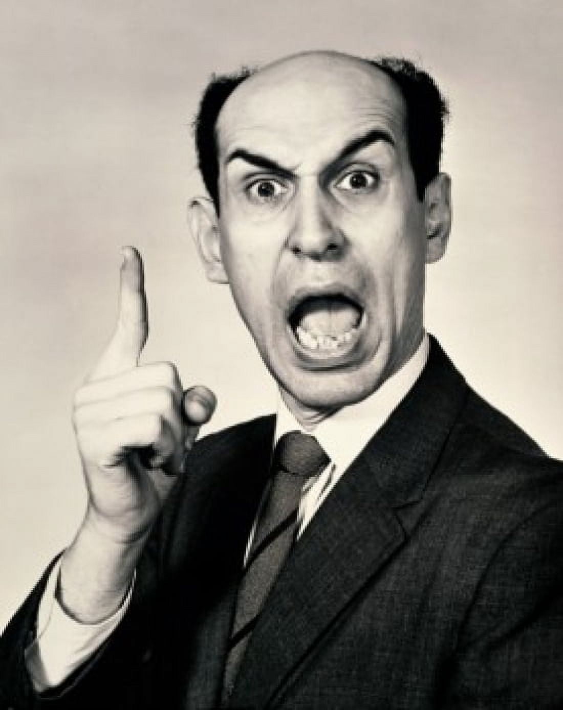 Posterazzi Portrait of a businessman shouting in anger Canvas Art - (24 x 36)