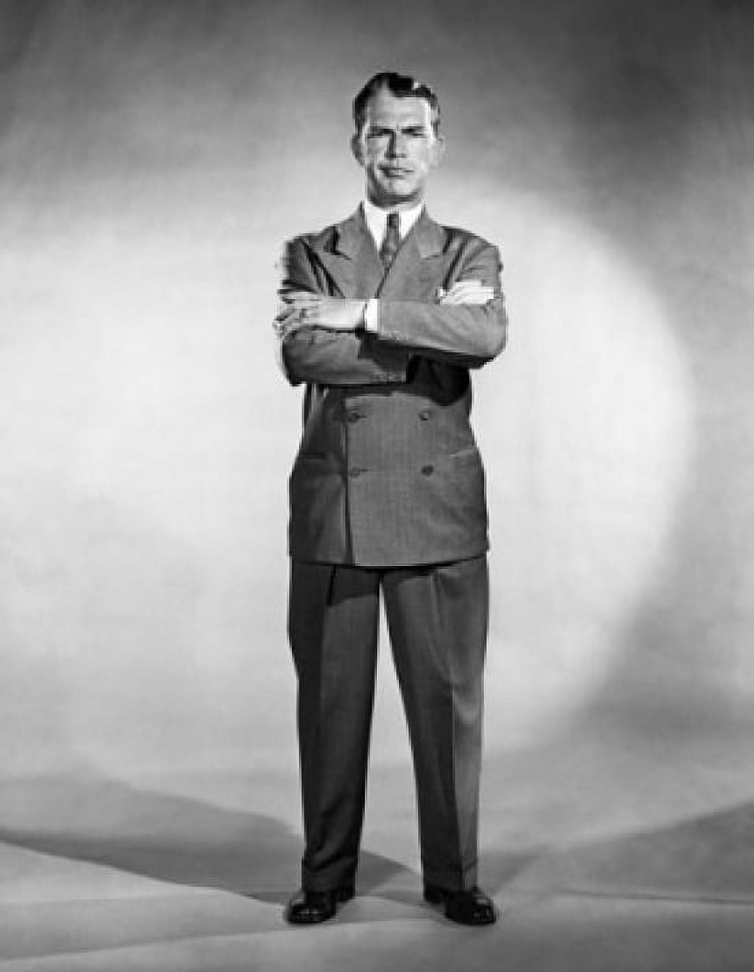 Posterazzi Portrait of a businessman standing with his arms crossed Canvas Art -  (24 x 36)