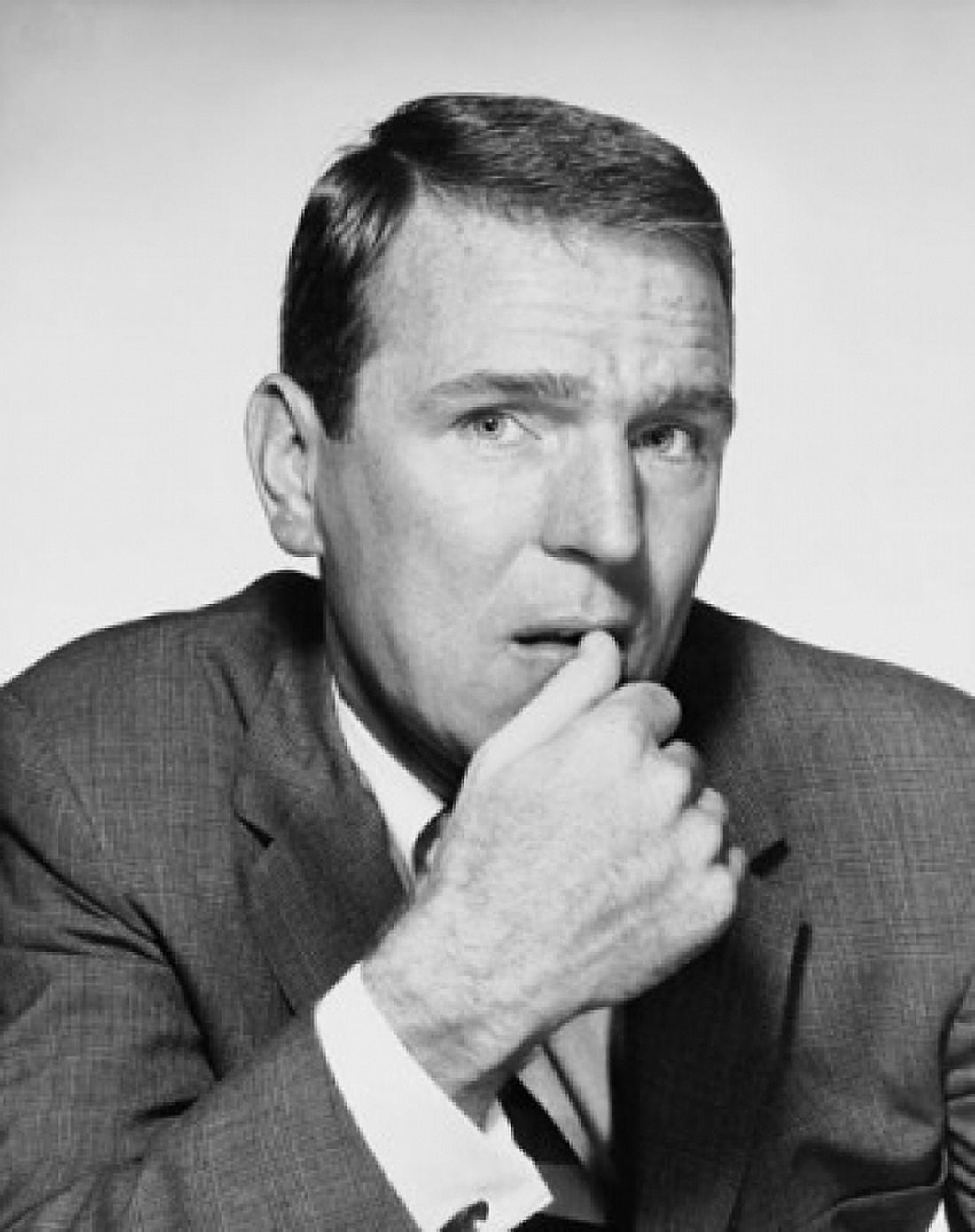 Posterazzi Portrait of a businessman thinking Canvas Art - (24 x 36)