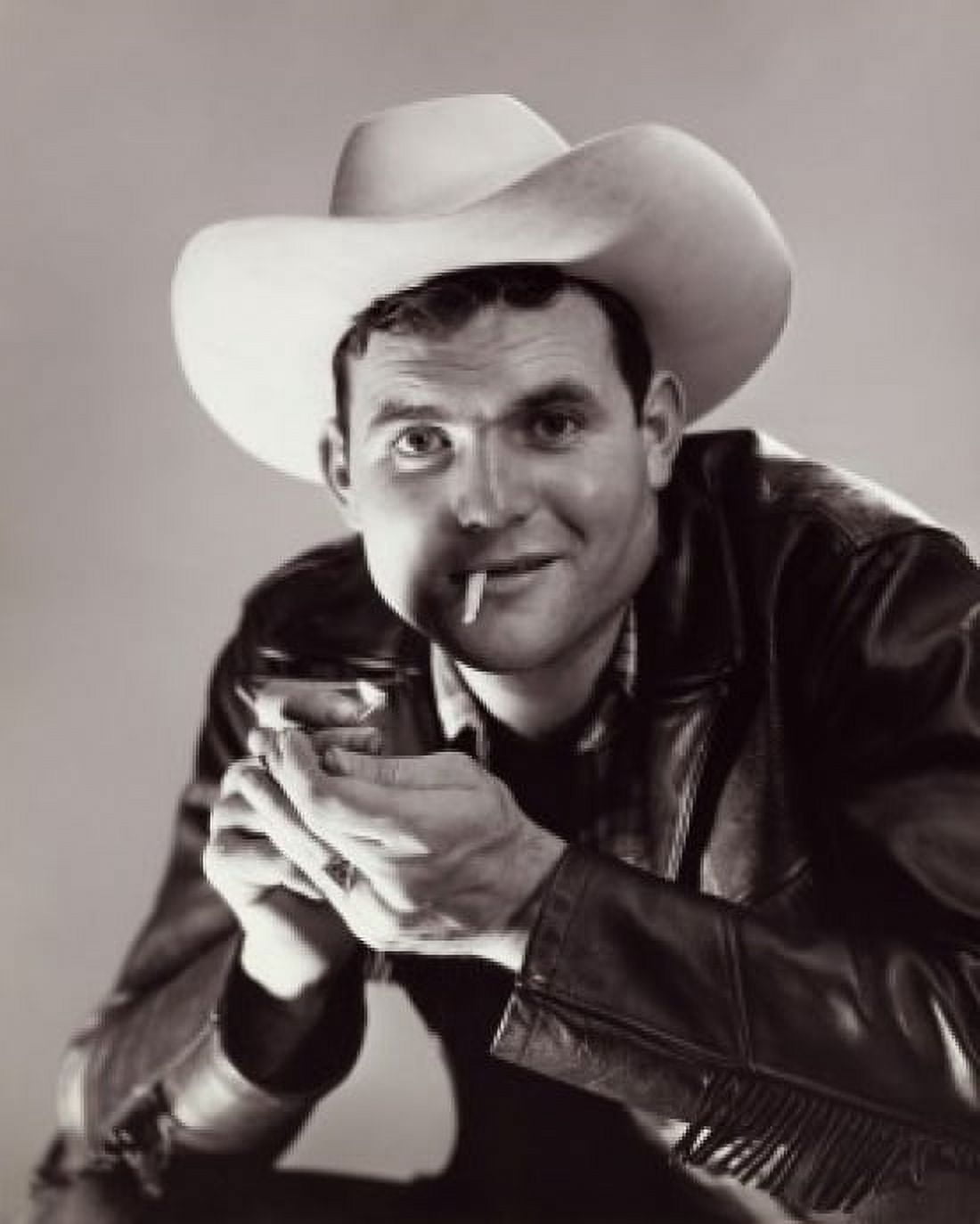 Posterazzi Portrait of a cowboy lighting a cigarette Canvas Art -  (24 x 36)