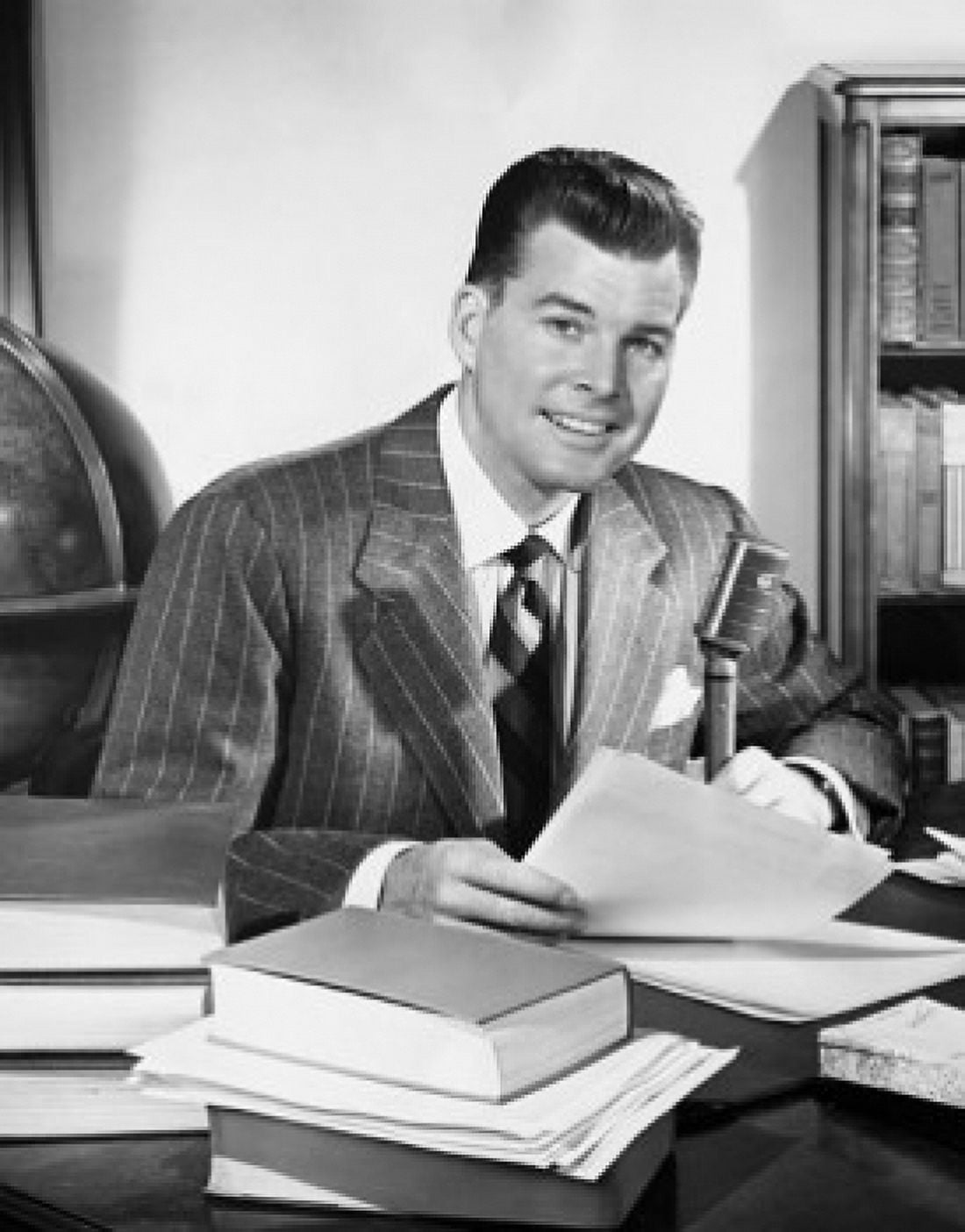 Posterazzi Portrait of a lawyer doing paperwork Canvas Art - (24 x 36)