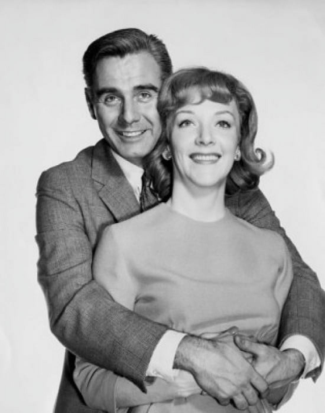 Posterazzi Portrait of a mature man embracing a mature woman from behind Canvas Art - (24 x 36)
