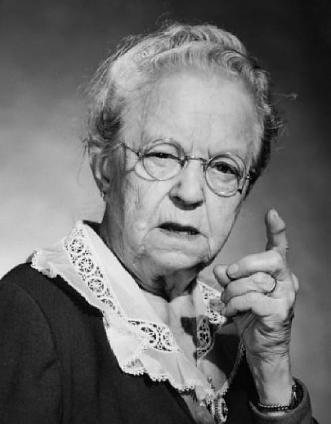 Posterazzi Portrait of a senior woman pointing Canvas Art - (24 x 36)