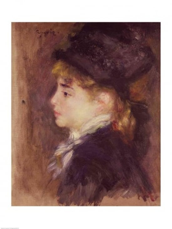 Posterazzi Portrait of a woman Canvas Art - Pierre-Auguste Renoir (24 x 36)