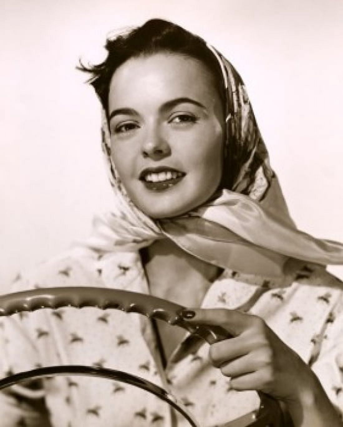 Posterazzi Portrait of a young woman holding a steering wheel Canvas Art -  (24 x 36)