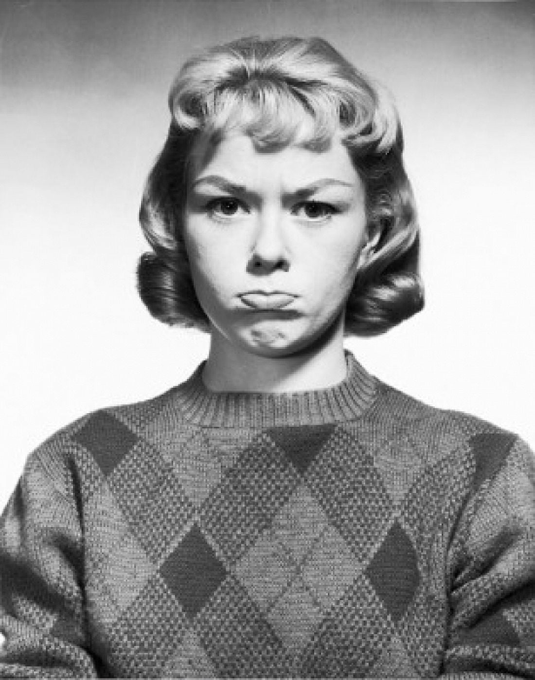 Posterazzi Portrait of a young woman making a face Canvas Art -  (24 x 36)