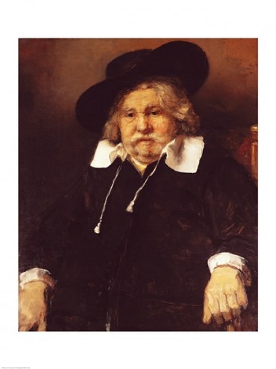 Posterazzi Portrait of an old man 1667 Canvas Art - Rembrandt van Rijn (24 x 36)