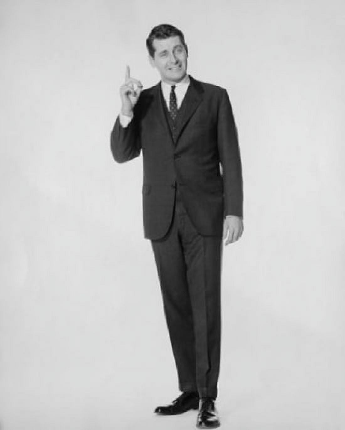 Posterazzi Portrait of businessman pointing upwards Canvas Art - (24 x 36)
