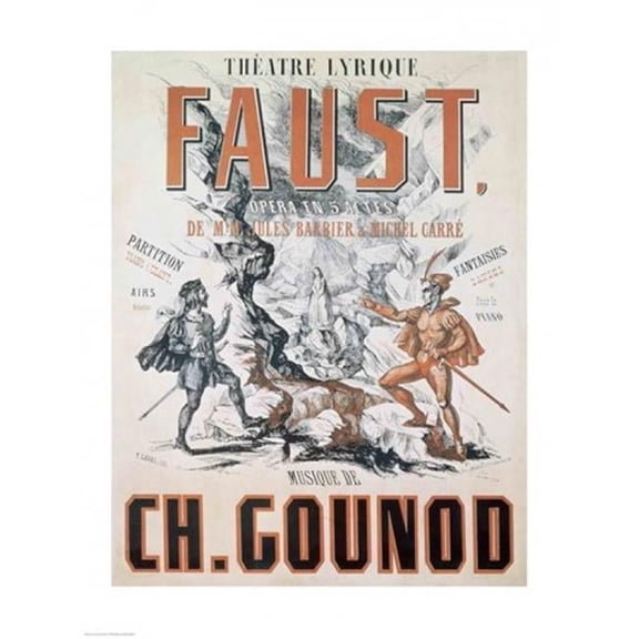 Posterazzi  Poster Advertising Faust Opera Poster Print - 18 x 24 in.