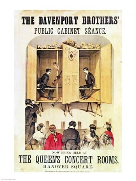 Posterazzi Poster advertising a psychic performance by the Davenport Brothers 1865 Canvas Art - (24 x 36)
